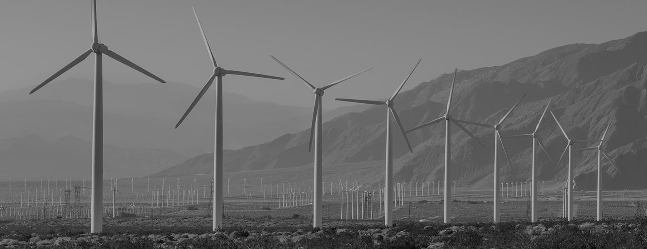 Windmills with Mountains